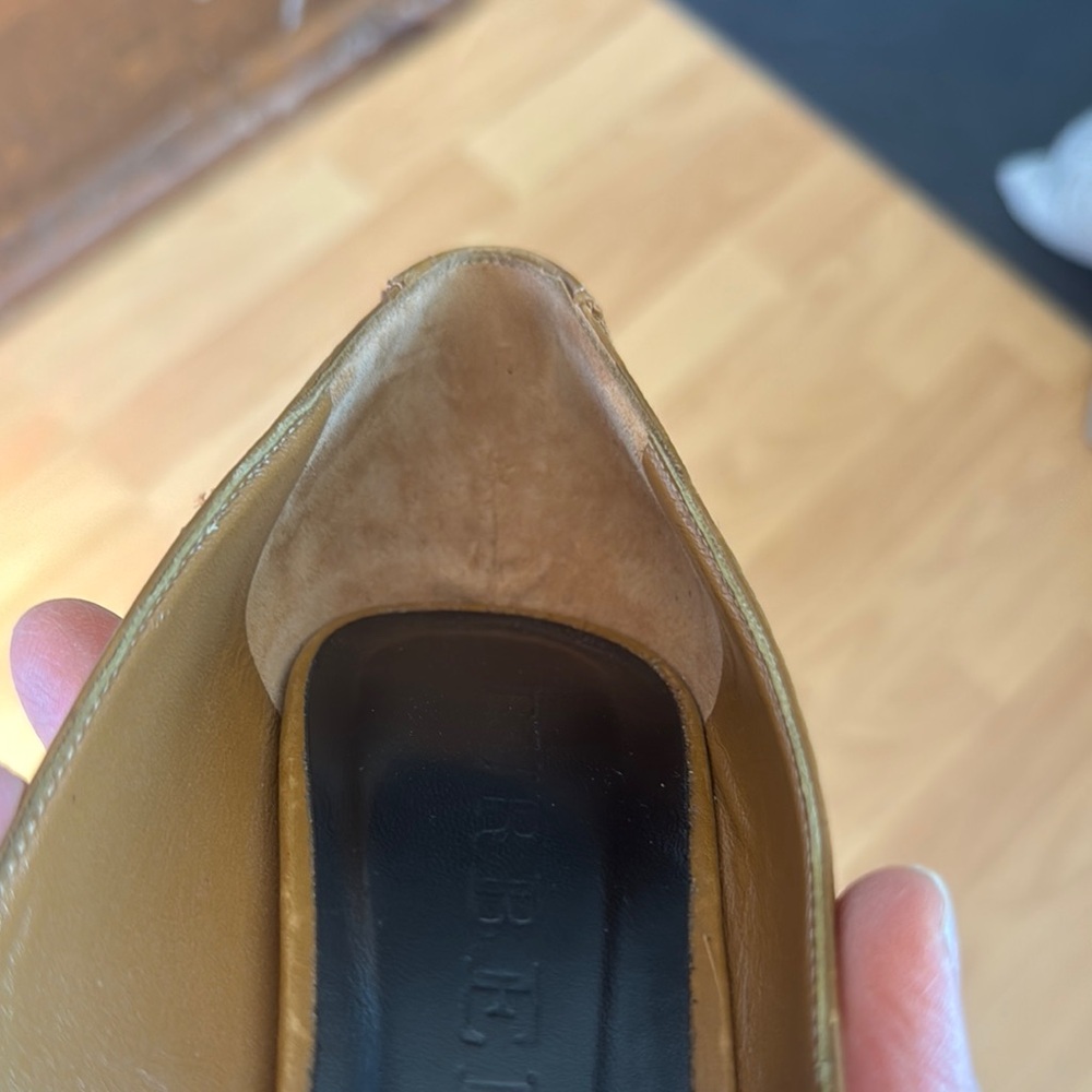 Vintage Burberry Brogue Haymarket Check Peep Toe Heels Size 40 (9-9.5 US) - Picture 12 of 13